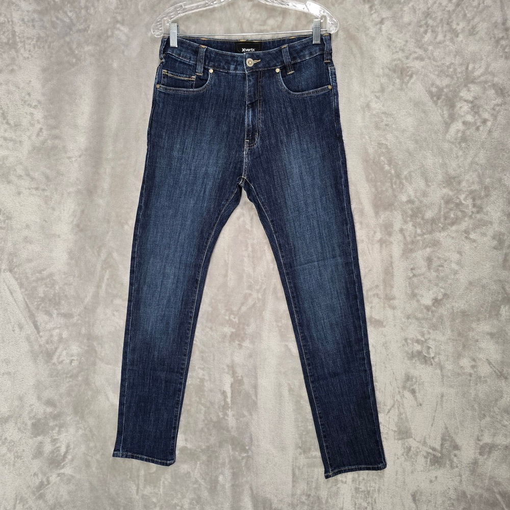 Vertx Jeans Women 10x32 Dark Blue Slim Fit Stretch Minimalist
